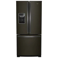Réfrigérateur à deux portes 19,7 pi³ et 30 po de Whirlpool (WRF560SEHV) - Acier inoxydable noir