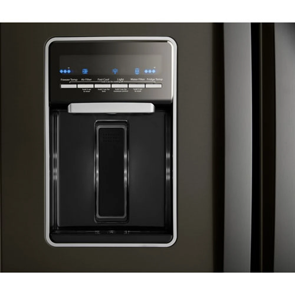 Réfrigérateur à deux portes 19,7 pi³ et 30 po de Whirlpool (WRF560SEHV) - Acier inoxydable noir