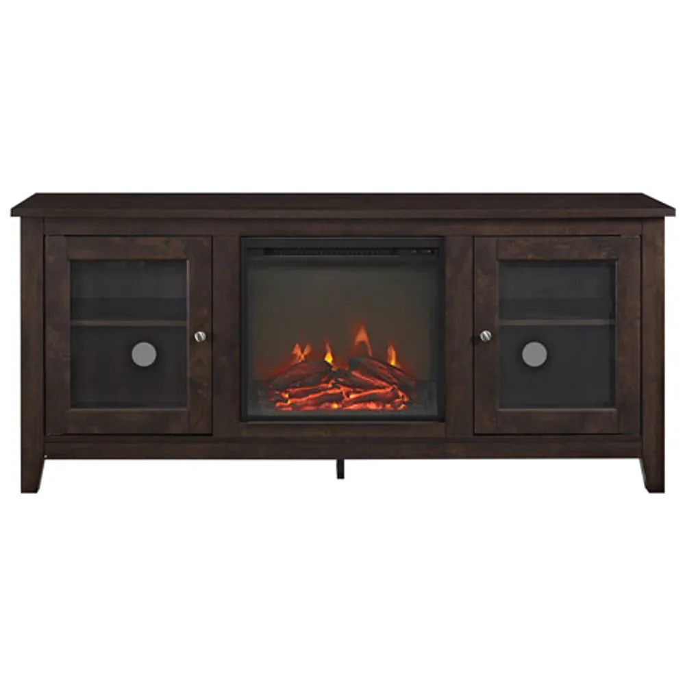 Winmoor Home Transitional 60" Fireplace TV Stand - Brown