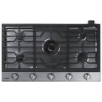 Surface de cuisson au gaz de 36 po à 5 brûleurs de Samsung (NA36N7755TS/AA) - Acier inoxydable