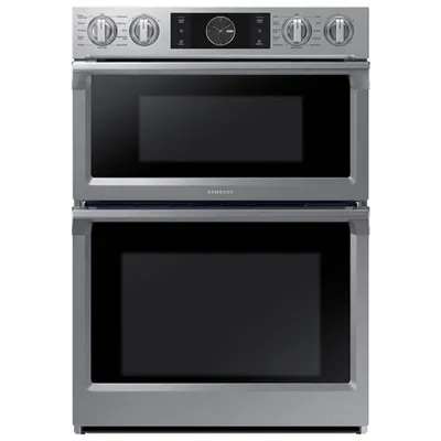 Samsung 30" 5.1 Cu. Ft./1.4 Cu. Ft. Double Wall Oven/Microwave Combo (NQ70M7770DS) - Stainless Steel