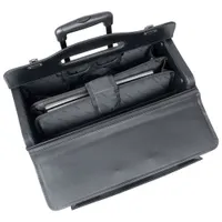 Mancini Business Wheeled Briefcase - Black (90458-BLACK)