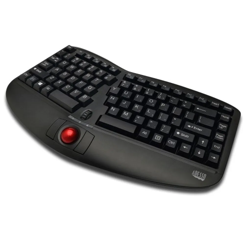 Adesso Tru-Form Media 3150 Wireless Ergonomic Keyboard with Trackball (WKB-3150UB)  Galeries de la Capitale