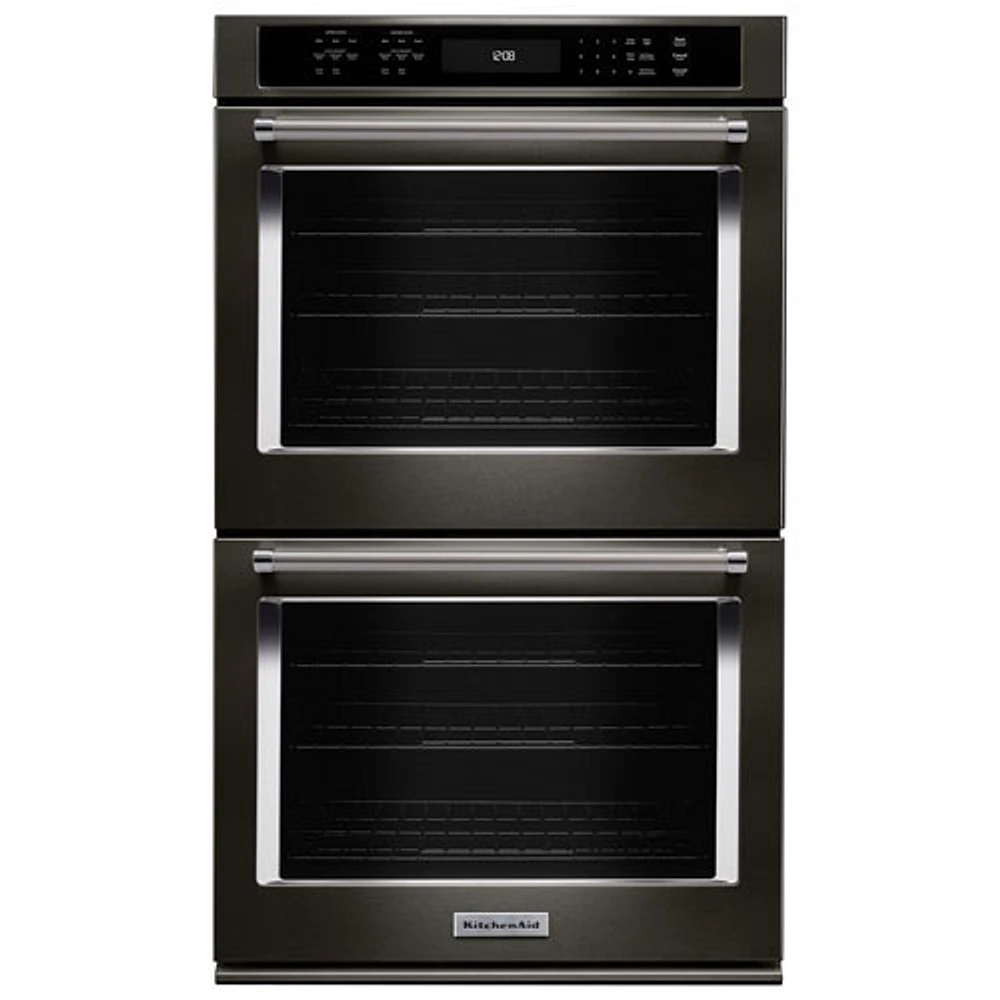 KitchenAid 30" 5 Cu.Ft Electric Double Wall Oven (KODE500EBS) - Black - Open Box - Perfect Condition