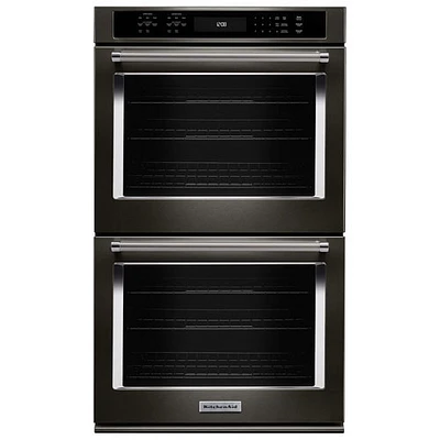 KitchenAid 30" 5 Cu.Ft Electric Double Wall Oven (KODE500EBS) - Black - Open Box - Perfect Condition