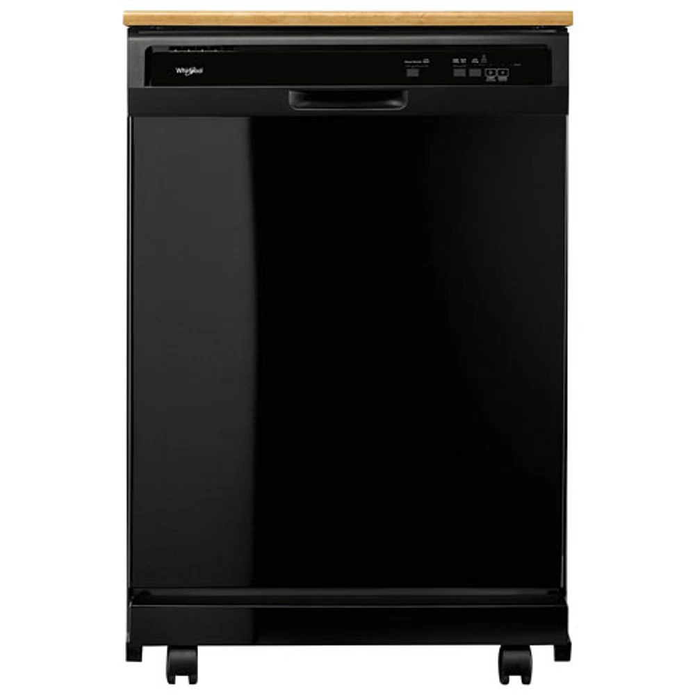 Whirlpool 24" 55dB Portable Dishwasher (WDP370PAHB) - Black - Open Box - Scratch & Dent