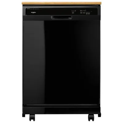 Lave-vaisselle mobile de 24 po 55 dB de Whirlpool (WDP370PAHB) - Noir - Bte ouverte - Endommagé