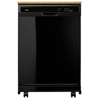 Whirlpool 24" 55dB Portable Dishwasher (WDP370PAHB) - Black - Open Box - Scratch & Dent