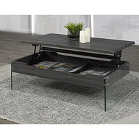 Brassex Contemporary Rectangular Coffee Table with Lift Top - Grey