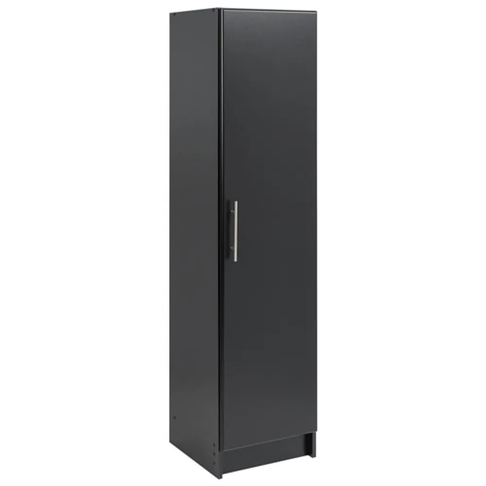 Elite Home Storage 65" 2-Shelf Wood Cabinet with Door - Black