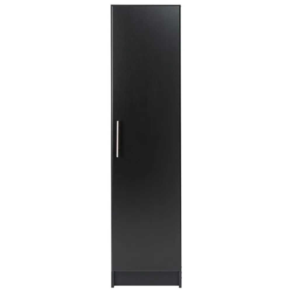 Elite Home Storage 65" 2-Shelf Wood Cabinet with Door - Black