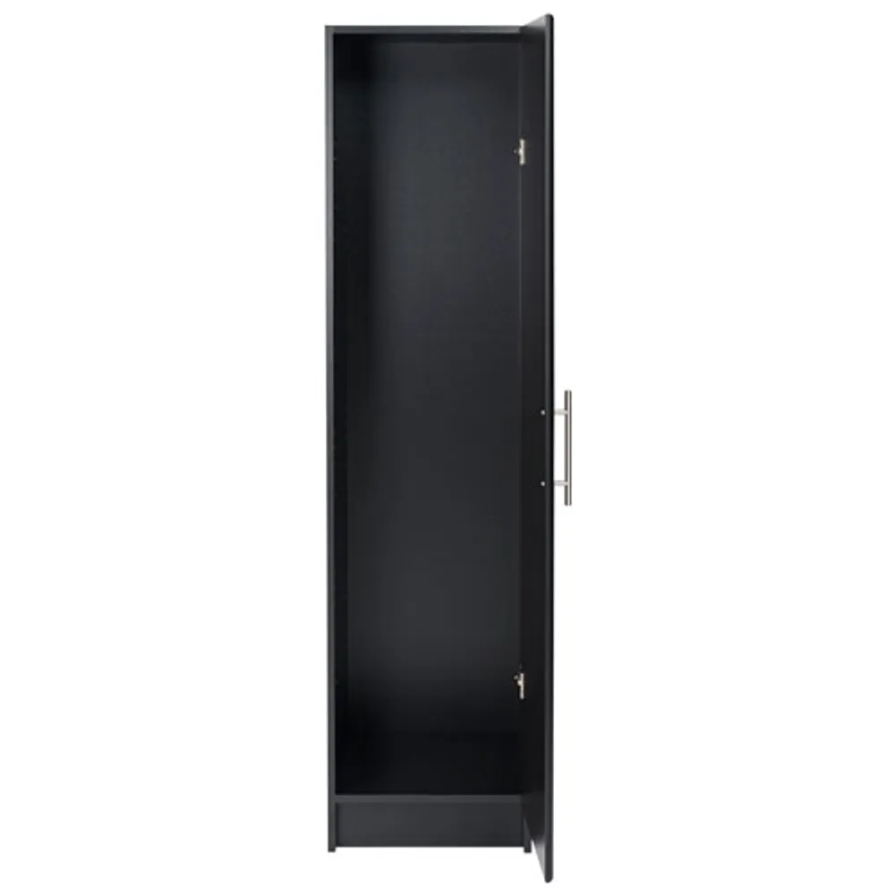 Elite Home Storage 65" 2-Shelf Wood Cabinet with Door - Black