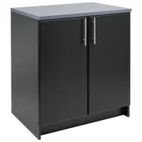 Elite Home Storage 36" 1-Shelf Wood Cabinet with Doors - Black