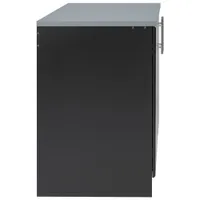 Elite Home Storage 36" 1-Shelf Wood Cabinet with Doors - Black