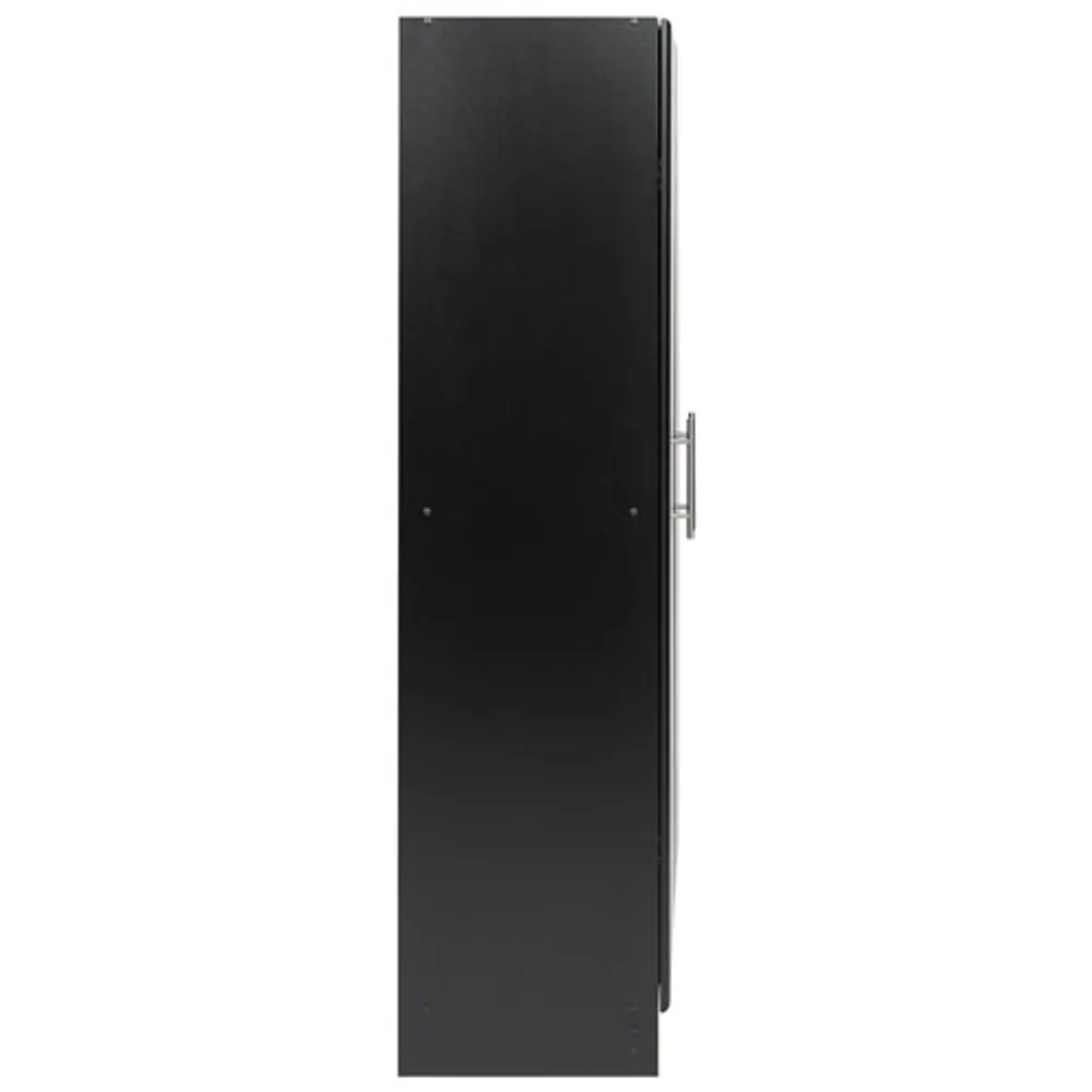 Elite Home Storage 32" 3-Shelf Wood Cabinet with Doors - Black