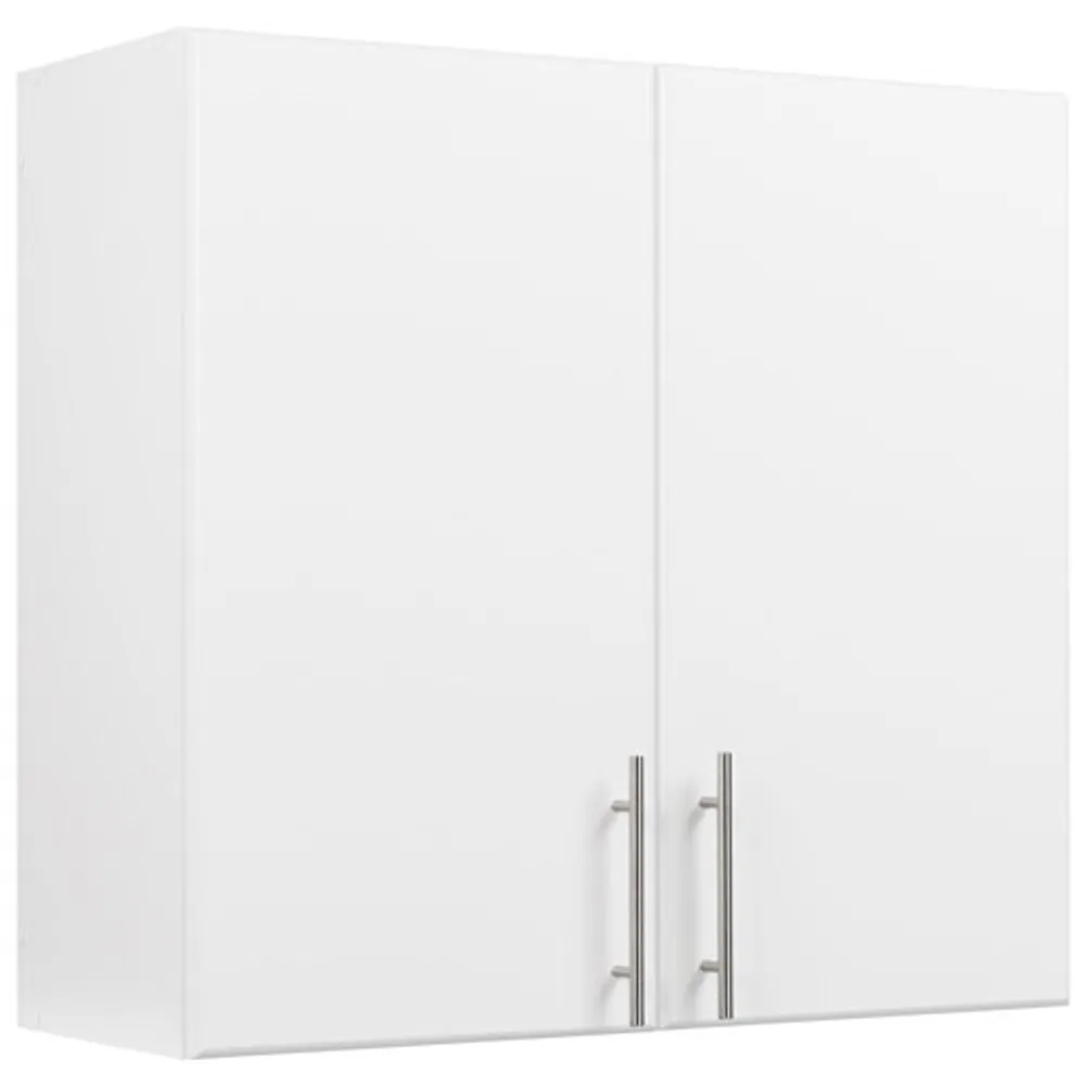 Elite Home Storage 30" 1-Shelf Wood Wall Cabinet with Doors - White