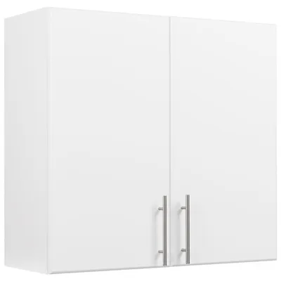 Elite Home Storage 30" 1-Shelf Wood Wall Cabinet with Doors - White
