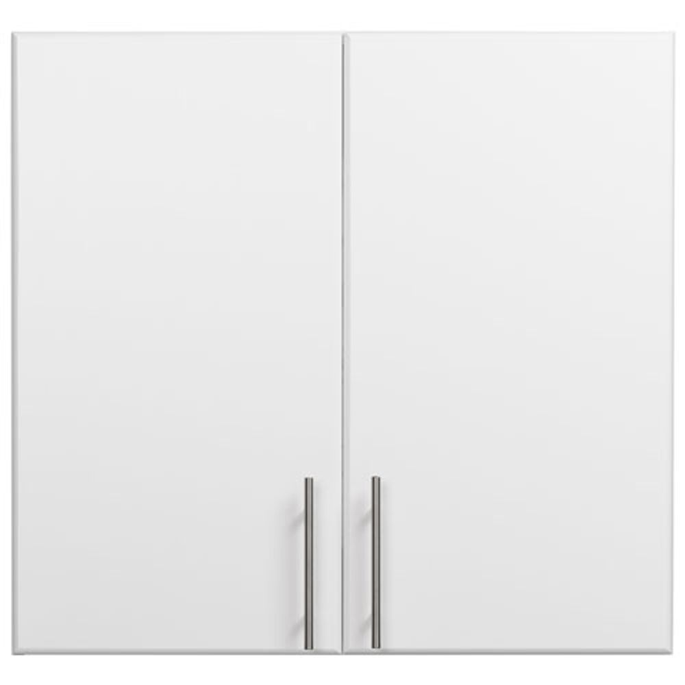 Elite Home Storage 30" 1-Shelf Wood Wall Cabinet with Doors - White