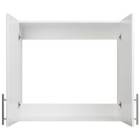 Elite Home Storage 30" 1-Shelf Wood Wall Cabinet with Doors - White