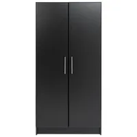 Elite Home Storage 65" 1-Shelf Wood Cabinet - Black