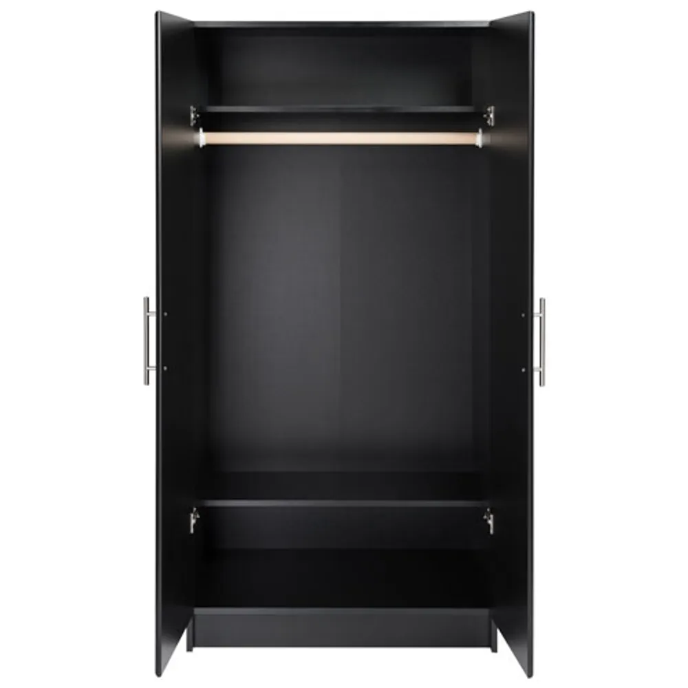 Elite Home Storage 65" 1-Shelf Wood Cabinet - Black