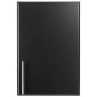 Elite Home Storage 24" 1-Shelf Wood Wall Cabinet with Door - Black