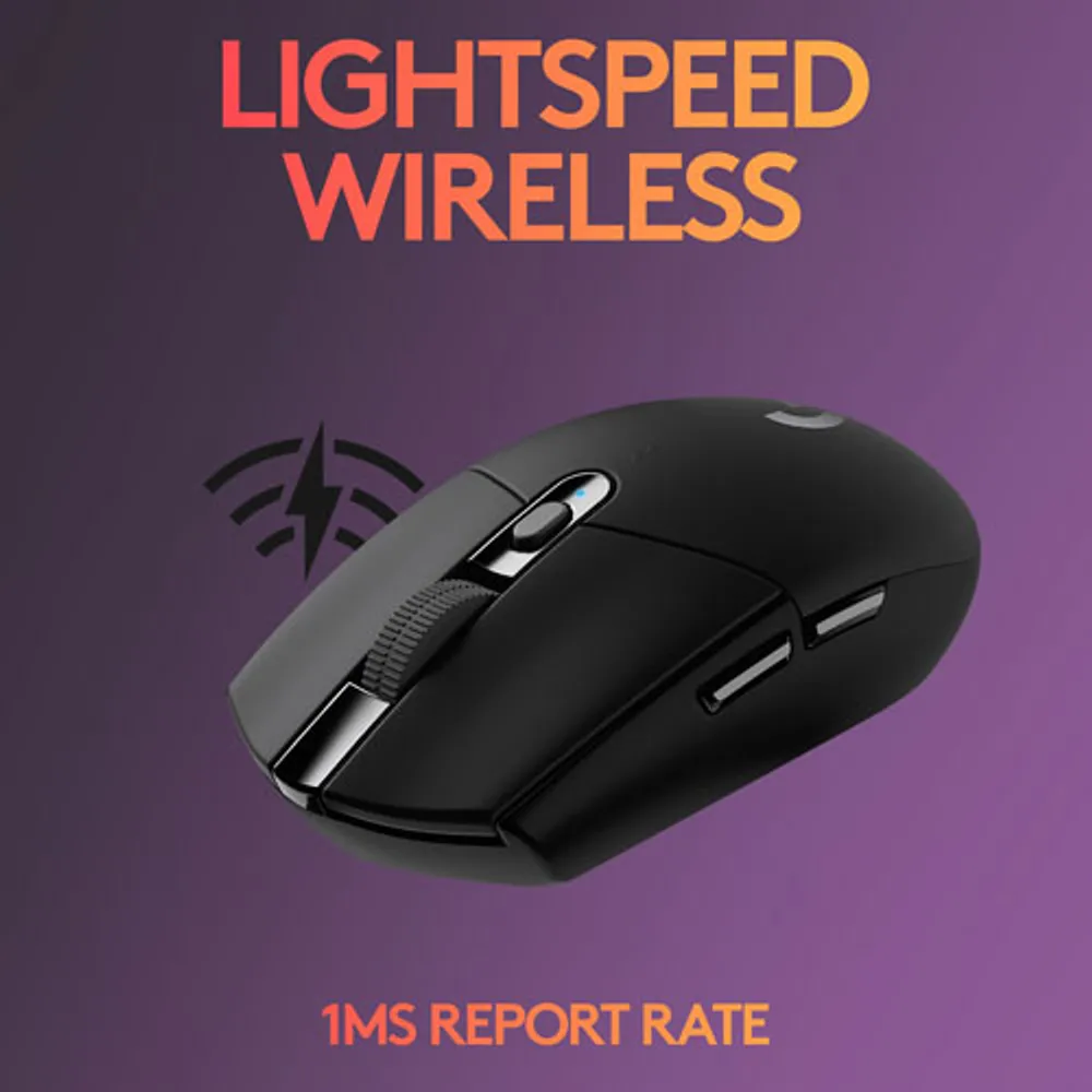 Logitech G305 12000 DPI Wireless Optical Gaming Mouse - Black
