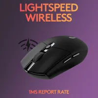 Logitech G305 12000 DPI Wireless Optical Gaming Mouse - Black