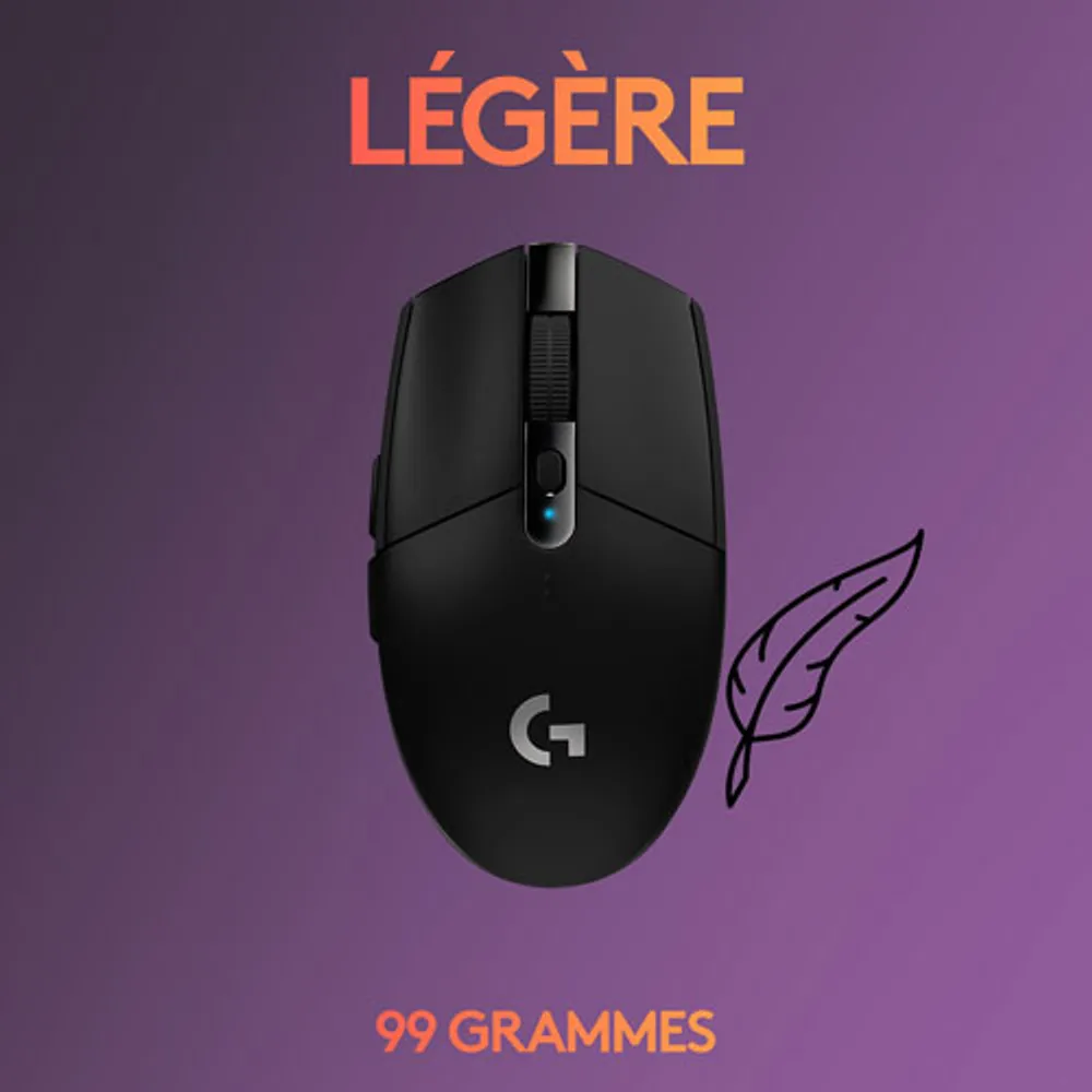 Logitech G305 12000 DPI Wireless Optical Gaming Mouse - Black