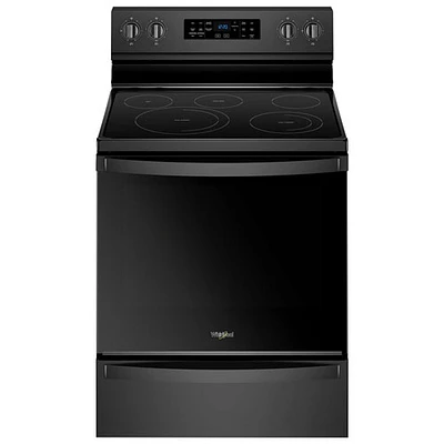 Whirlpool 30" 5-Element Freestanding Smooth Top Electric Range - Black - Open Box -Perfect Condition