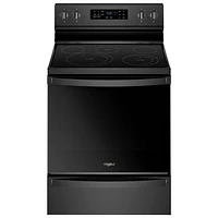 Whirlpool 30" 5-Element Freestanding Smooth Top Electric Range - Black - Open Box -Perfect Condition