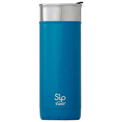 S'ip by S'well Admiral Blue 470 ml (16 oz.) Insulated Stainless Steel Travel Mug (SIPT021) - Blue