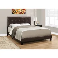 Monarch Transitional Upholstered Platform Bed - Queen