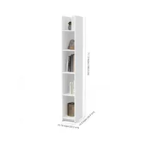 Small Space 71.1" x 10" 5-Shelf Bookcase - White