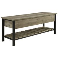 Winmoor Home Transitional Storage Bench - Grey Wash