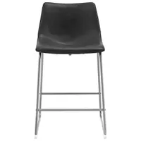 Winmoor Home Transitional Counter Height Barstool - Set of 2 - Black