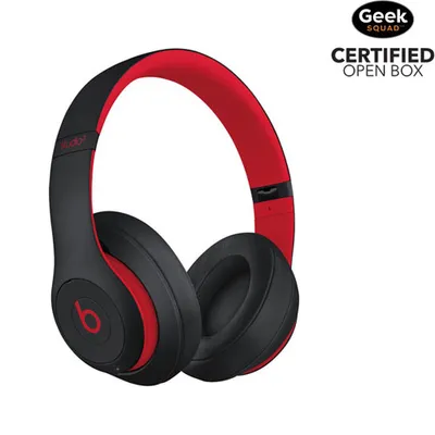 Open Box - Beats By Dr. Dre Studio3 Over-Ear Noise Cancelling Bluetooth Headphones - Black/Red