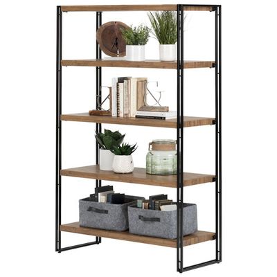 Gimetri 61" 5-Shelf Storage Shelf - Rustic Bamboo