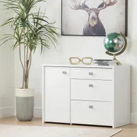 Interface 3-Drawer Storage Unit With File Drawer - Pure White