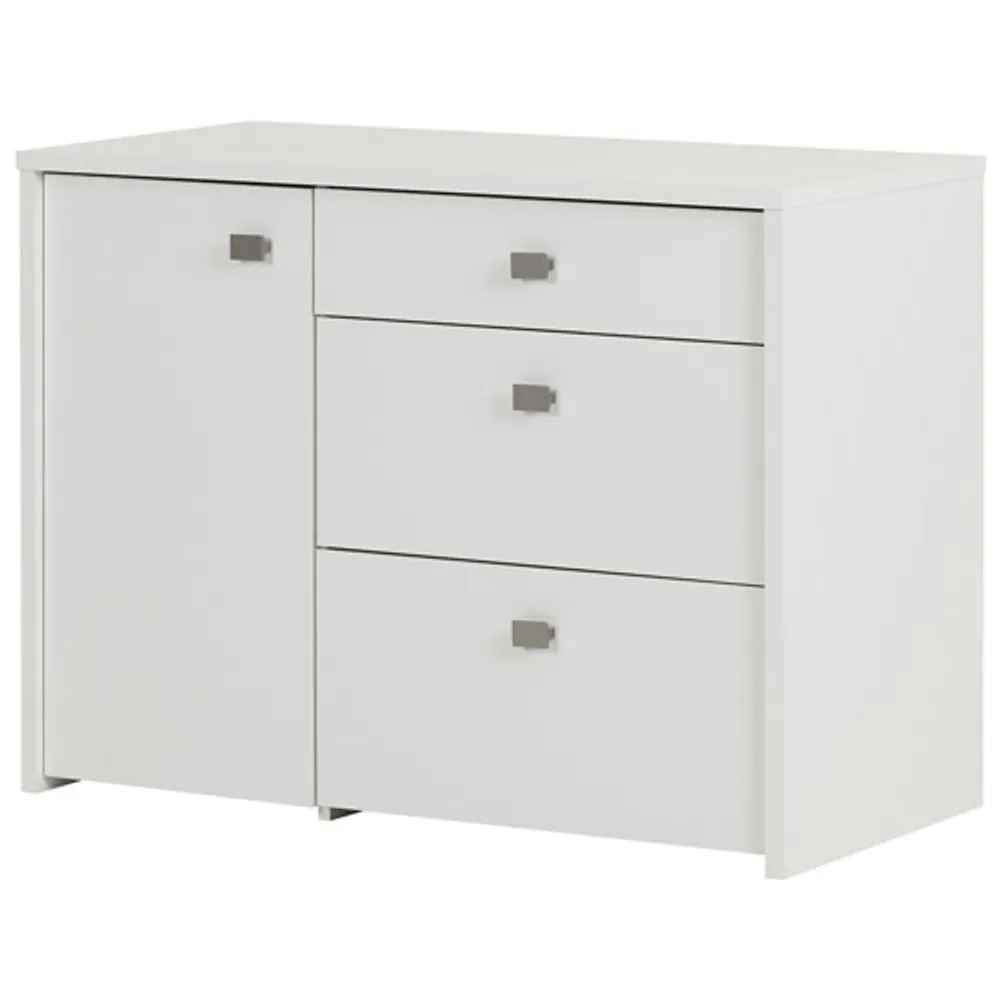 Interface 3-Drawer Storage Unit With File Drawer - Pure White