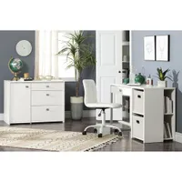 Interface 3-Drawer Storage Unit With File Drawer - Pure White