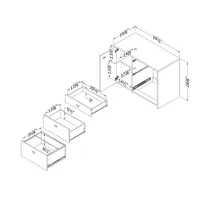 Interface 3-Drawer Storage Unit With File Drawer - Pure White