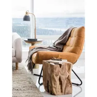 Graduate Leather Accent Chair - Cappuccino