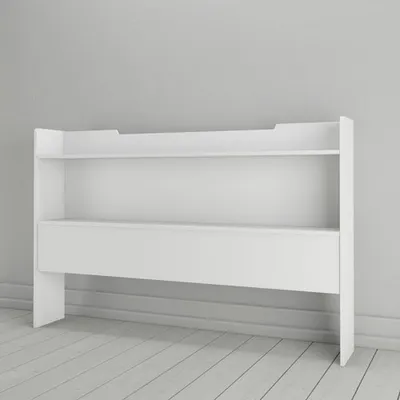 Nexera Contemporary Bookcase Headboard - Queen - White