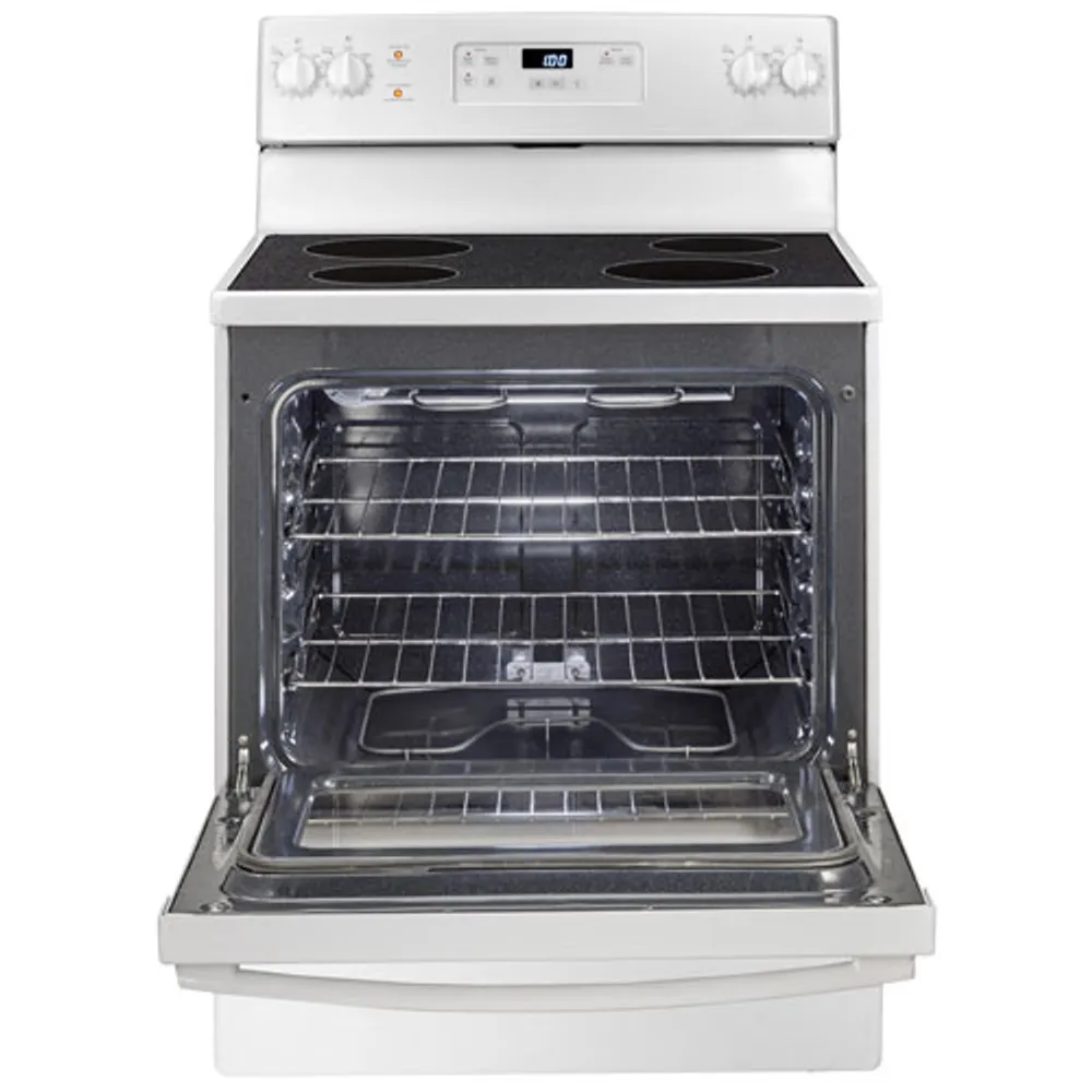 Insignia 30" 5 Cu. Ft. Electric Range (NS-RNE4BMWH9-C) - White on White - Only at Best Buy