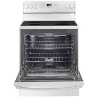 Insignia 30" 5 Cu. Ft. Electric Range (NS-RNE4BMWH9-C) - White on White - Only at Best Buy