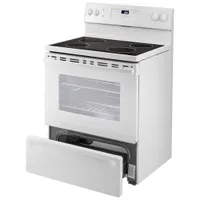 Insignia 30" 5 Cu. Ft. Electric Range (NS-RNE4BMWH9-C) - White on White - Only at Best Buy