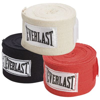 Everlast 120" Hand Wrap 3-Pack - Natural/Black/Red