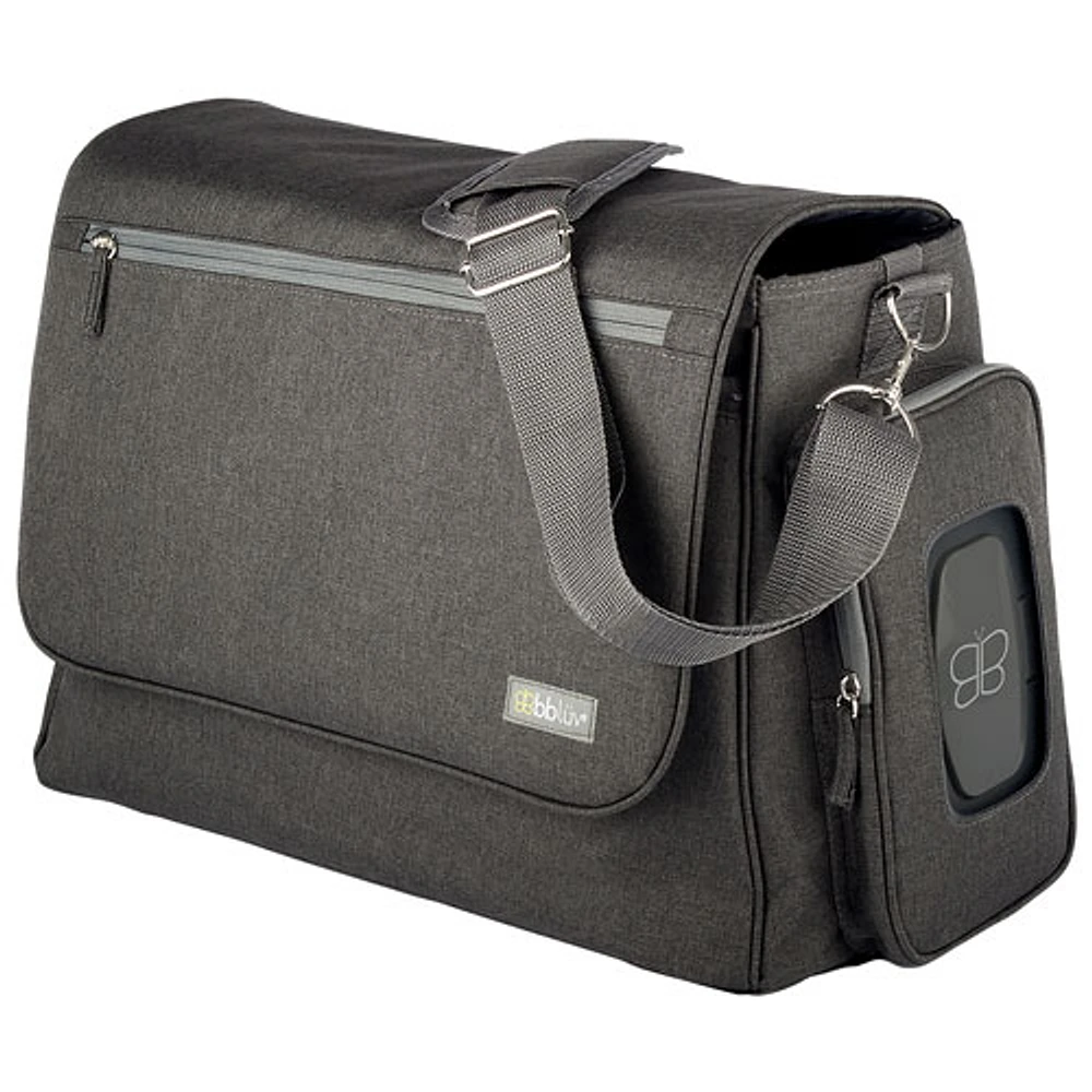 bbluv Ultra Messenger Diaper Bag - Charcoal Grey