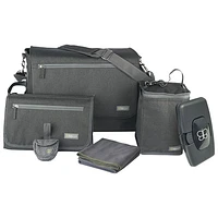 bbluv Ultra Messenger Diaper Bag - Charcoal Grey